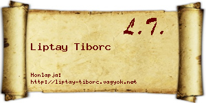 Liptay Tiborc névjegykártya